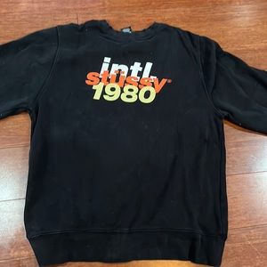 Stussy black crew neck